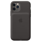 Apple Smart - Vano batteria cover per cellulare - silicone, elastomero - nero - per iPhone 11 Pro Max